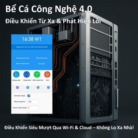 Máy Thay Nước Tự Động Simalai Water Change – Bù Nước & Cảnh Báo Thông Minh Cho Bể Cá