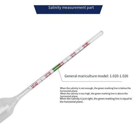 Thủy Trọng Kế Đo Độ Mặn Chính Xác Cho Bể Cá Biển San Hô – WaveReef Glass Float Hydrometer