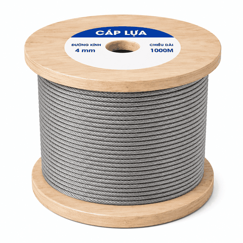 Cáp Lụa Phi 4mm (4 Ly, D4) Mạ Kẽm Giá Tốt, Hàng Sẵn Tại Kho