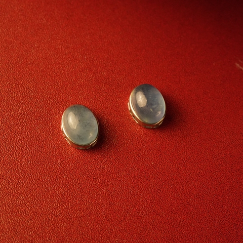 Charm Aquamarin bọc bạc