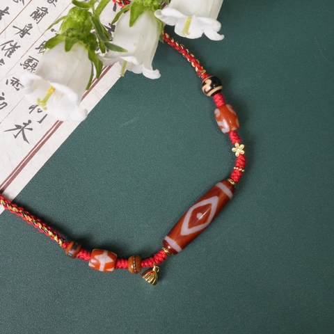 Vòng cổ mix nhiều viên Dzi- CTKM