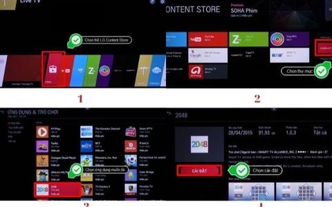 Hướng dẫn sử dụng tivi LG, TCL, Samsung và gói gắn kết K+ Sony