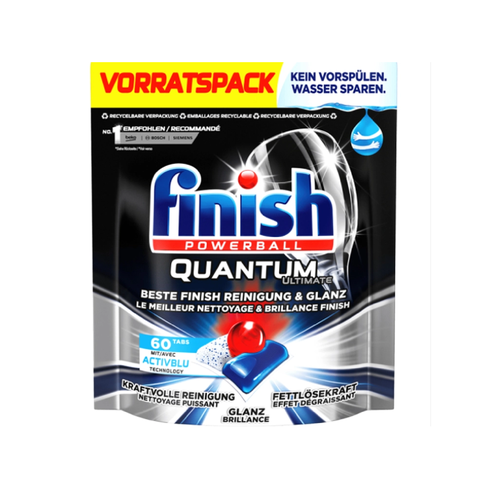 Viên rửa bát Finish Quantum Ultimate 60 viên Hương Chanh