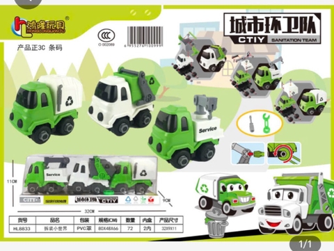 Hộp 3 xe lắp ráp
