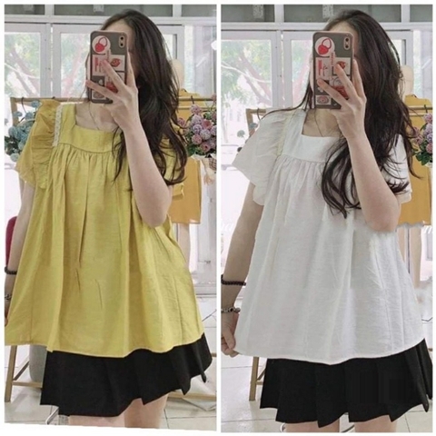 Áo bầu mẫu mới, chất đũi lụa mềm mát, dáng xinh. Freesize dưới 67kg