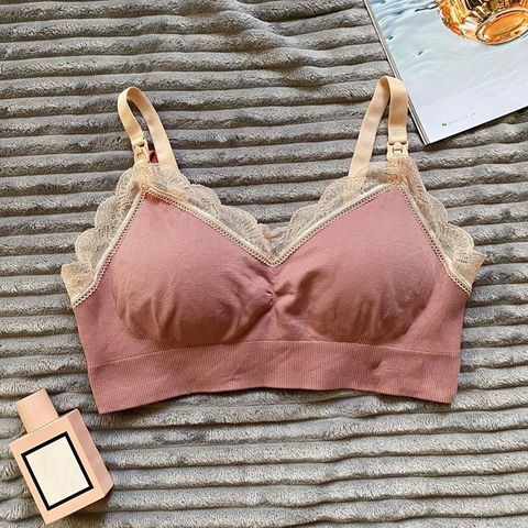Áo Lót Bầu không gọng, áo lót bra bầu, chất cotton mềm, thoải mái cho mẹ bầu mặc đến sau sinh