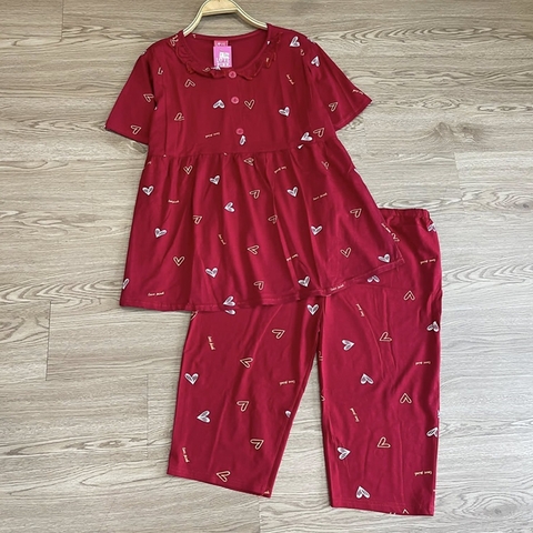 Bộ bầu và sau sinh, dáng lửng mặc mùa hè, chất cotton mềm mại, kiểu dáng trẻ trung