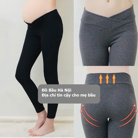 Quần legging bầu cạp chéo, hàng xưởng loại 1, vải quần mềm, đanh lỳ, full size tới 100kg