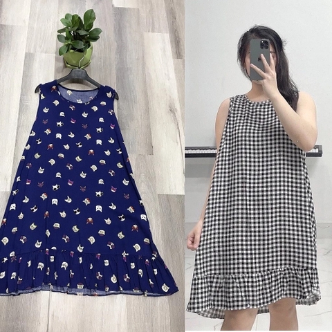Váy Lanh Bầu sát nách - chất lanh lụa hàng loại 1 - mềm nhẹ mát - Kín đáo cho mẹ bầu - ĐB 02