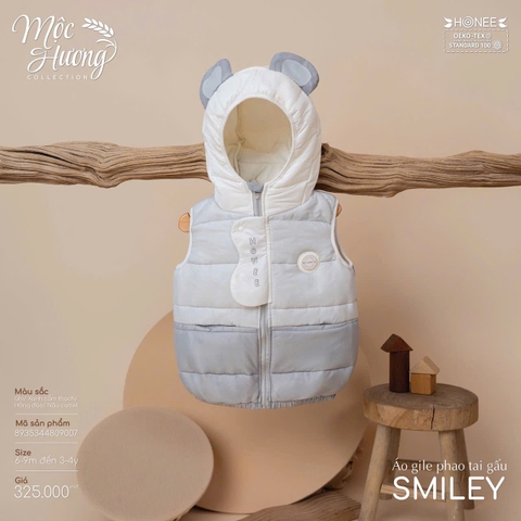 Áo gile phao tai gấu Smiley Honee 9007