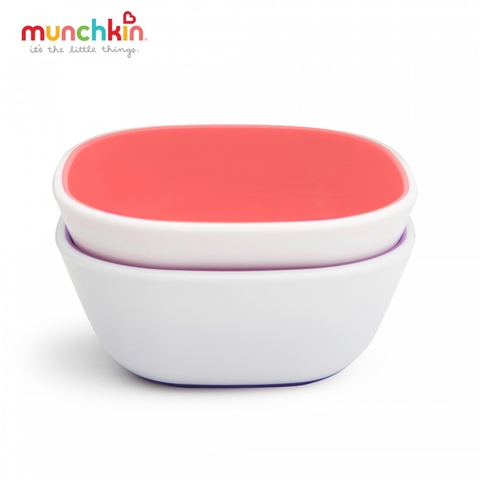 Bộ 2 bát chống trượt Munchkin MK11466 (Hồng - Tím)