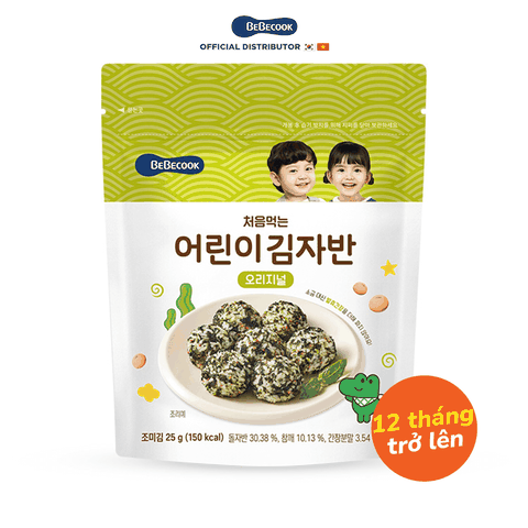 Rong biển rắc cơm Bebecook vị truyền thống cho bé từ 12 tháng