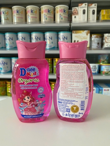 Sữa tắm gội toàn thân em bé Dnee hồng 200ml (cho bé trên 3 tuổi)