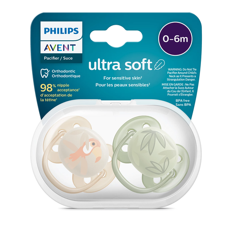 Ty ngậm siêu mềm Philips Avent (SCF091/07, 0-6M, vỉ đôi)