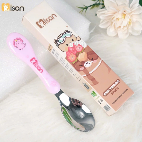 Thìa ăn dặm đơn Misan Inox 304 (màu ngẫu nhiên)