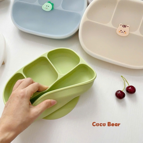 Khay ăn dặm silicone Cocobear 4 ngăn