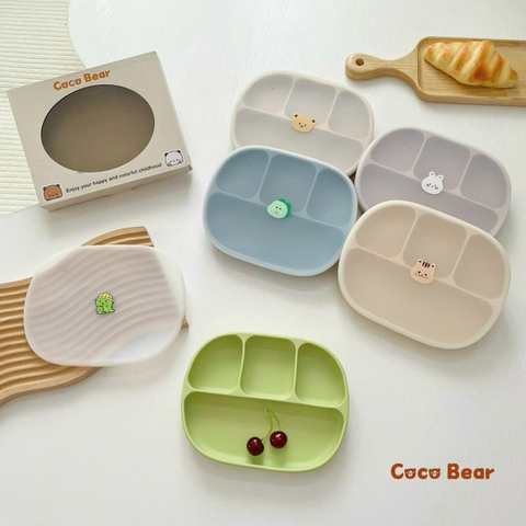 Khay ăn dặm silicone Cocobear 4 ngăn