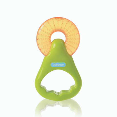 Cắn nướu có tay cầm lục lạc kidsme 9536 - màu Cam Chanh (3M+)