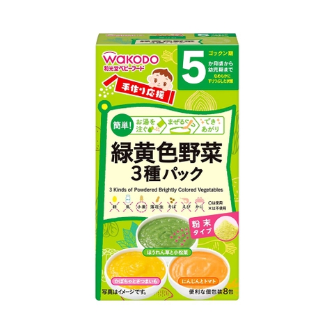 Bột ăn dặm Wakodo mix 3 loại rau củ (5M+)