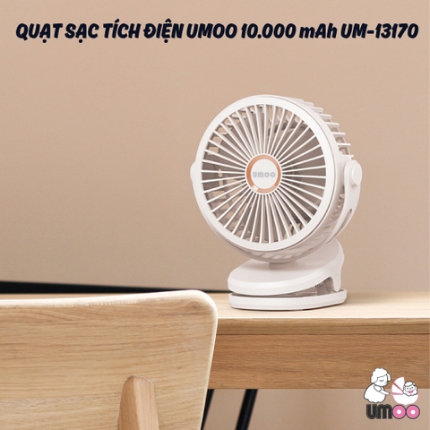 Quạt sạc tích điện UMOO UM-13170 (màu ngẫu nhiên)