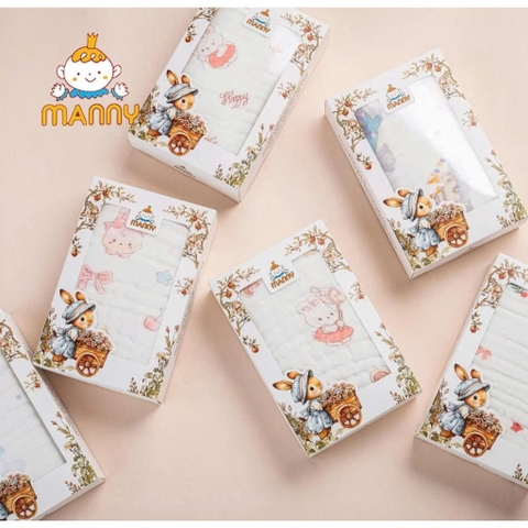 Khăn tắm cổ tích Manny 6 lớp cotton cao cấp 90*90cm (họa tiết ngẫu nhiên)