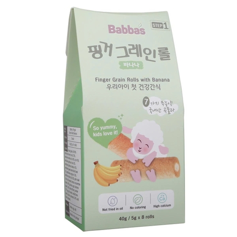 Bánh ngũ cốc Babba's Baby vị chuối 40g (8M+)