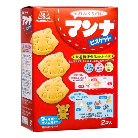Bánh quy ăn dặm Morinaga hình mặt hề 86g cho bé trên 9 tháng