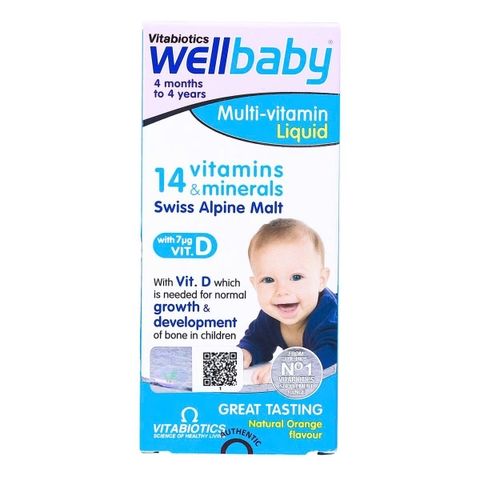 Thực phẩm bảo vệ sức khỏe Wellbaby Multi-Vitamin Liquid 150ml (4M+)