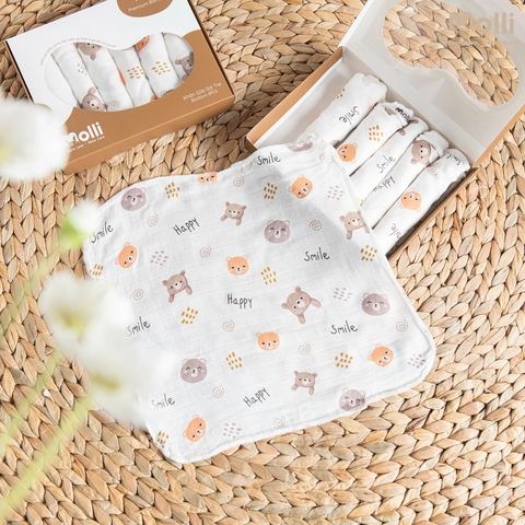 Khăn sữa Molli 100% Premium Bamboo (6 chiếc/hộp)