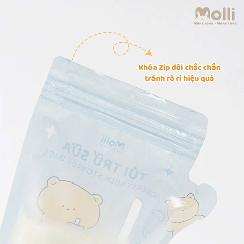 Túi trữ sữa Molli - 250ml (hộp 30 túi)