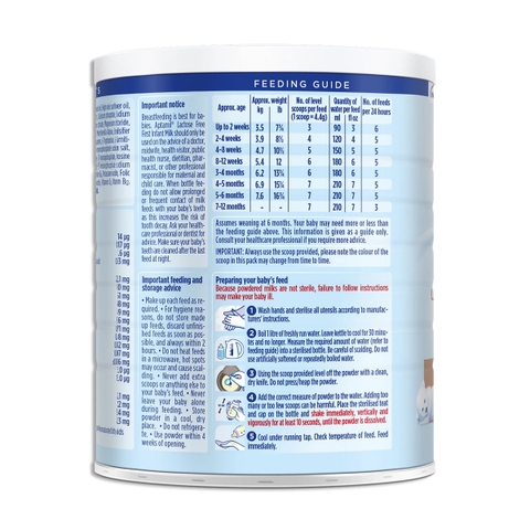Sữa Aptamil Lactose Free cho trẻ 0-12 tháng 400g