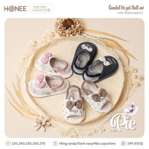 Sandal bé gái thắt nơ 0172 Honee
