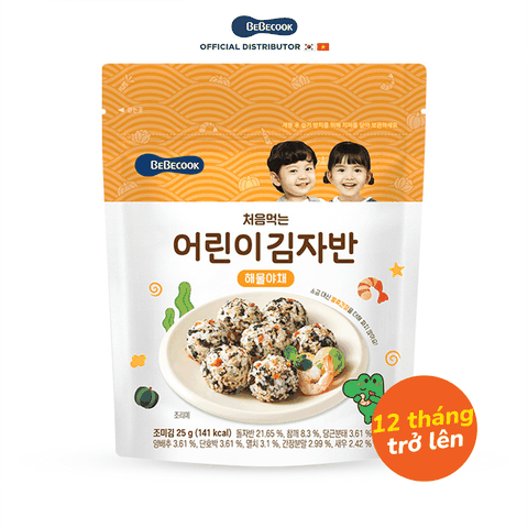 Rong biển rắc cơm Bebecook vị hải sản và rau cho bé từ 12 tháng