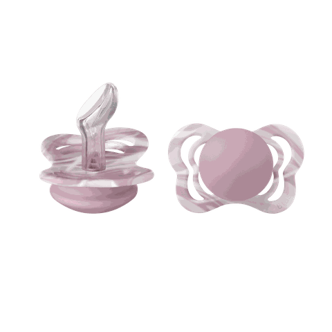 Ty ngậm núm đối xứng cao su tự nhiên BIBS Pacifier Supreme Latex Size 2 (trên 6 tháng), Tie Dye Heather