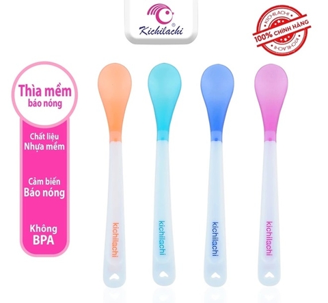 Thìa Mềm Báo Nóng Kichilachi Cho Bé Ăn Dặm (Bán lẻ)