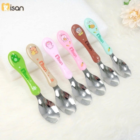Thìa ăn dặm đơn Misan Inox 304 (màu ngẫu nhiên)
