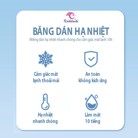 Miếng Dán Hạ Sốt Kichido Giúp Bé Hạ Nhiệt, Giảm Sốt, Làm Mát Tự Nhiên Dùng Được Cho Trẻ Sơ Sinh