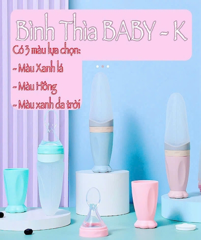 Bình thìa ăn dặm silicone Baby-K