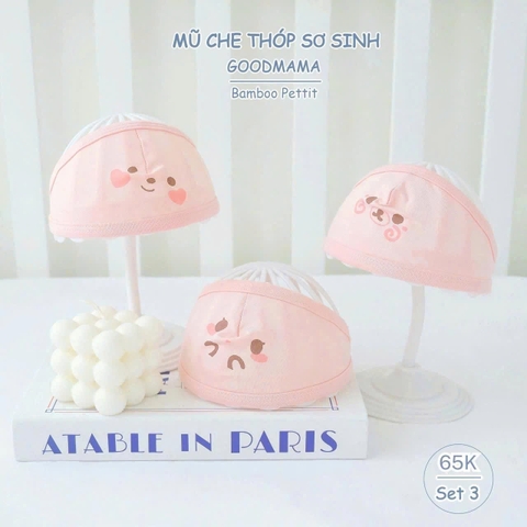 Set 3 mũ che thóp pettit Goodmama (màu ngẫu nhiên)