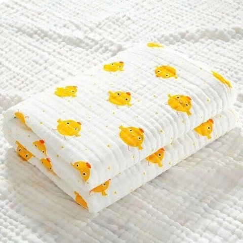 Chăn xô nhăn 6 lớp Manny cao cấp 100x110cm (họa tiết ngẫu nhiêu)