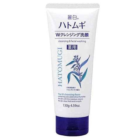 Sữa rửa mặt sáng da Hatomugi Nhật Bản 130g (Trắng)
