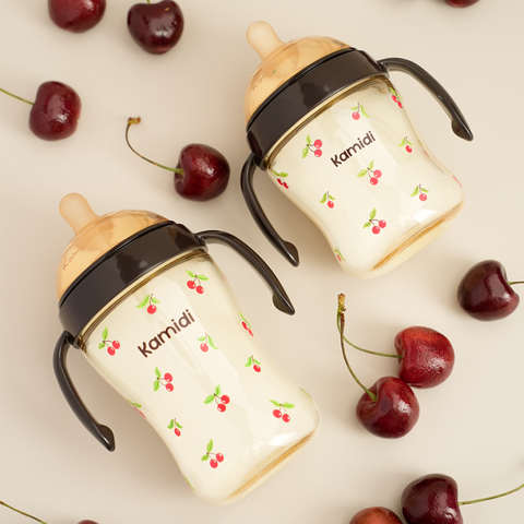 Bình sữa Kamidi PPSU họa tiết cherry 300ml