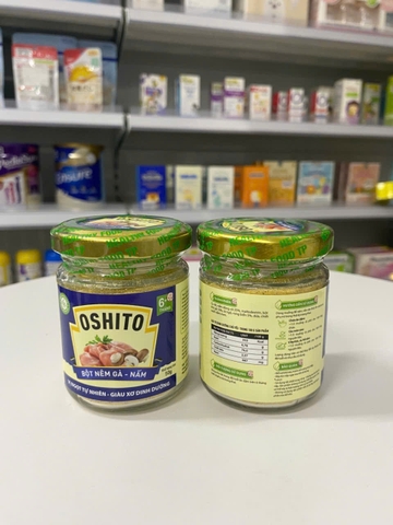 Bột Nêm Ăn Dặm Oshito Gà Nấm 50g cho bé từ 6 tháng