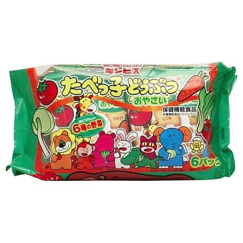 Bánh ăn dặm hình thú Ginbis vị rau củ 162g cho bé 6M+