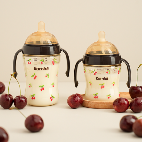 Bình sữa Kamidi PPSU họa tiết cherry 210ml