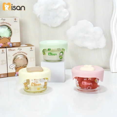 Hũ thủy tinh ăn dặm khởi đầu dáng vuông Misan MS057A