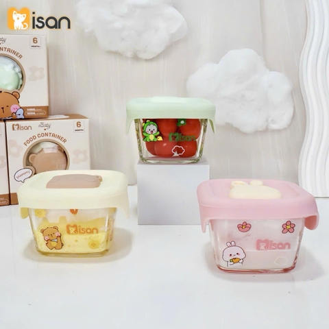 Hũ thủy tinh ăn dặm khởi đầu dáng vuông Misan MS057A