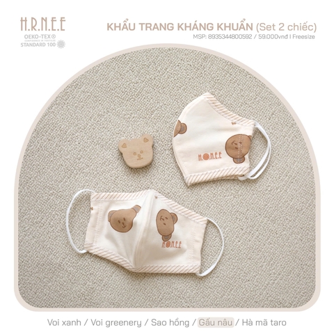 Khẩu trang kháng khuẩn Honee (Set 2 chiếc)