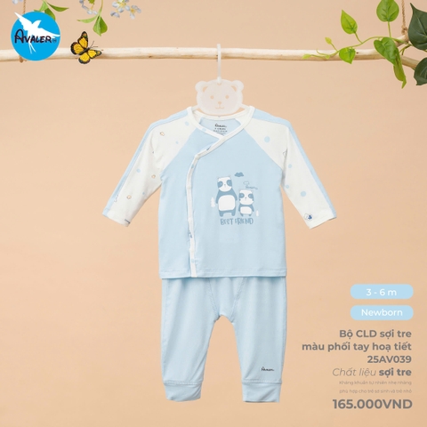 Bộ CLD Avaler cài chéo sợi tre màu in hình
