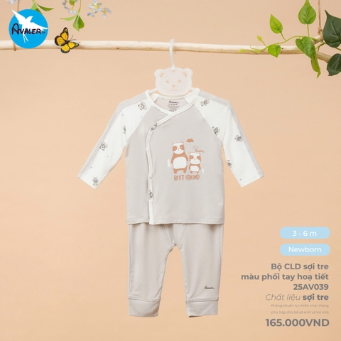Bộ CLD Avaler cài chéo sợi tre màu in hình